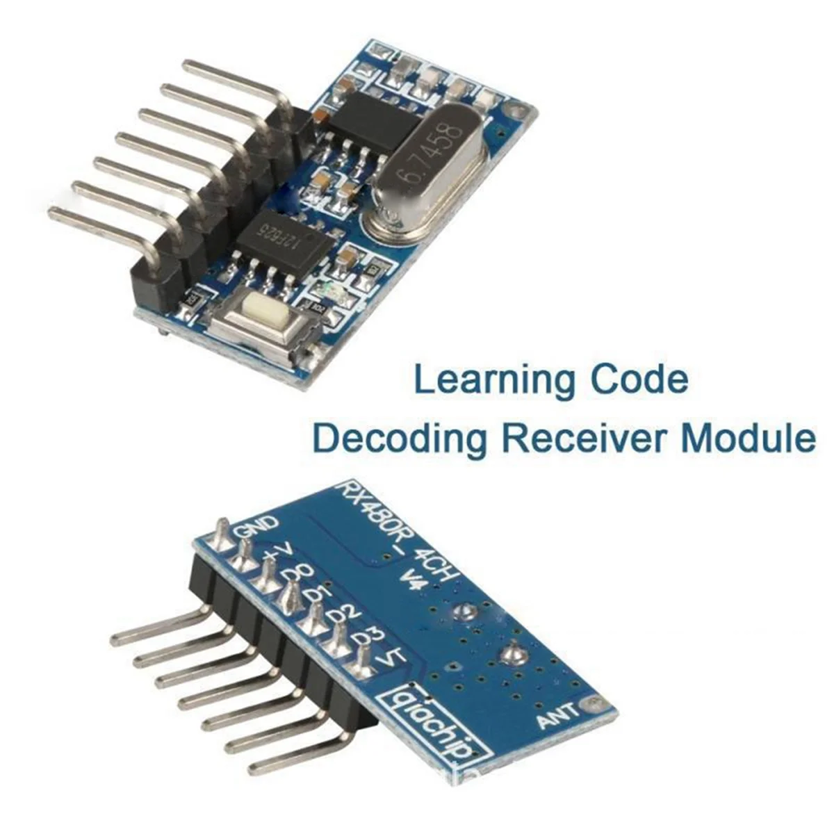 Décodage sans fil smile hétérodyne, technologie de réception et mise en œuvre, récepteur de décodage de sortie à 4 canaux pour télécommandes 433 MHz, 433 MHz