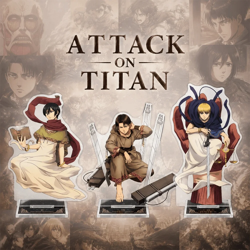 Attack on Titan Levi Ackerman 15cm Acrylic Stand Keychain Figure Desk Display Ornament Anime Fan Merch Gift Toy