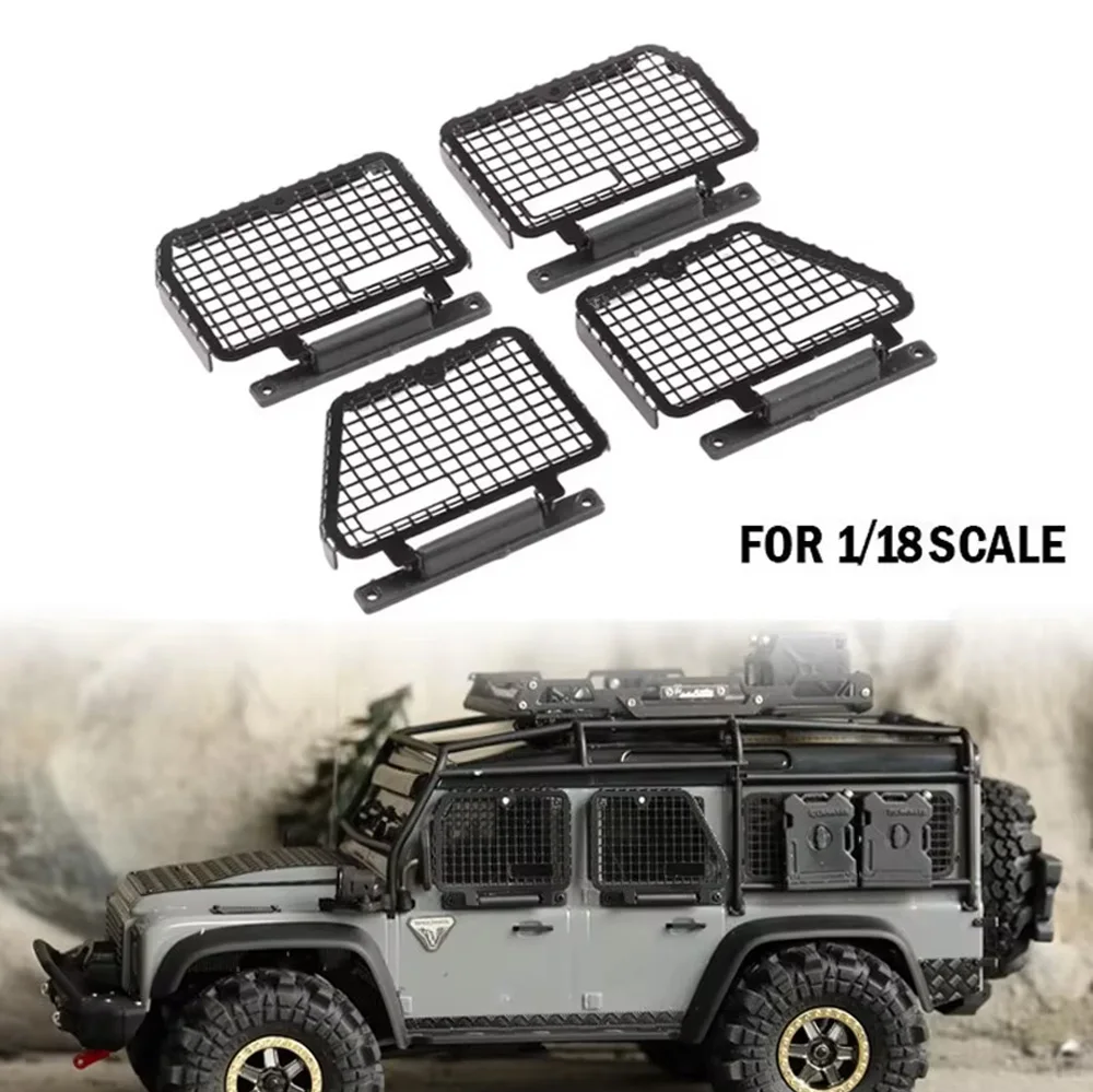 لسيارة زاحفة 1/18 Rc Traxxas Trx-4m Defender معدنية قابلة للطي لأعلى ولأسفل نوافذ/نوافذ واقية