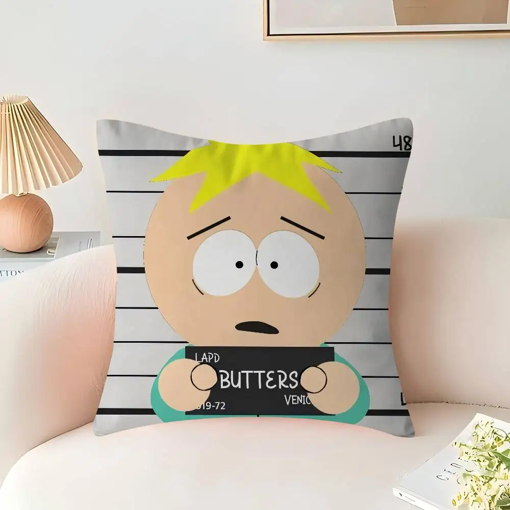 غطاء وسادة بتصميم كرتوني ساوثبارك من خشب القيقب، غطاء وسادة لحصاد الخريف السعيد، غطاء وسادة ديكور للعطلات #6