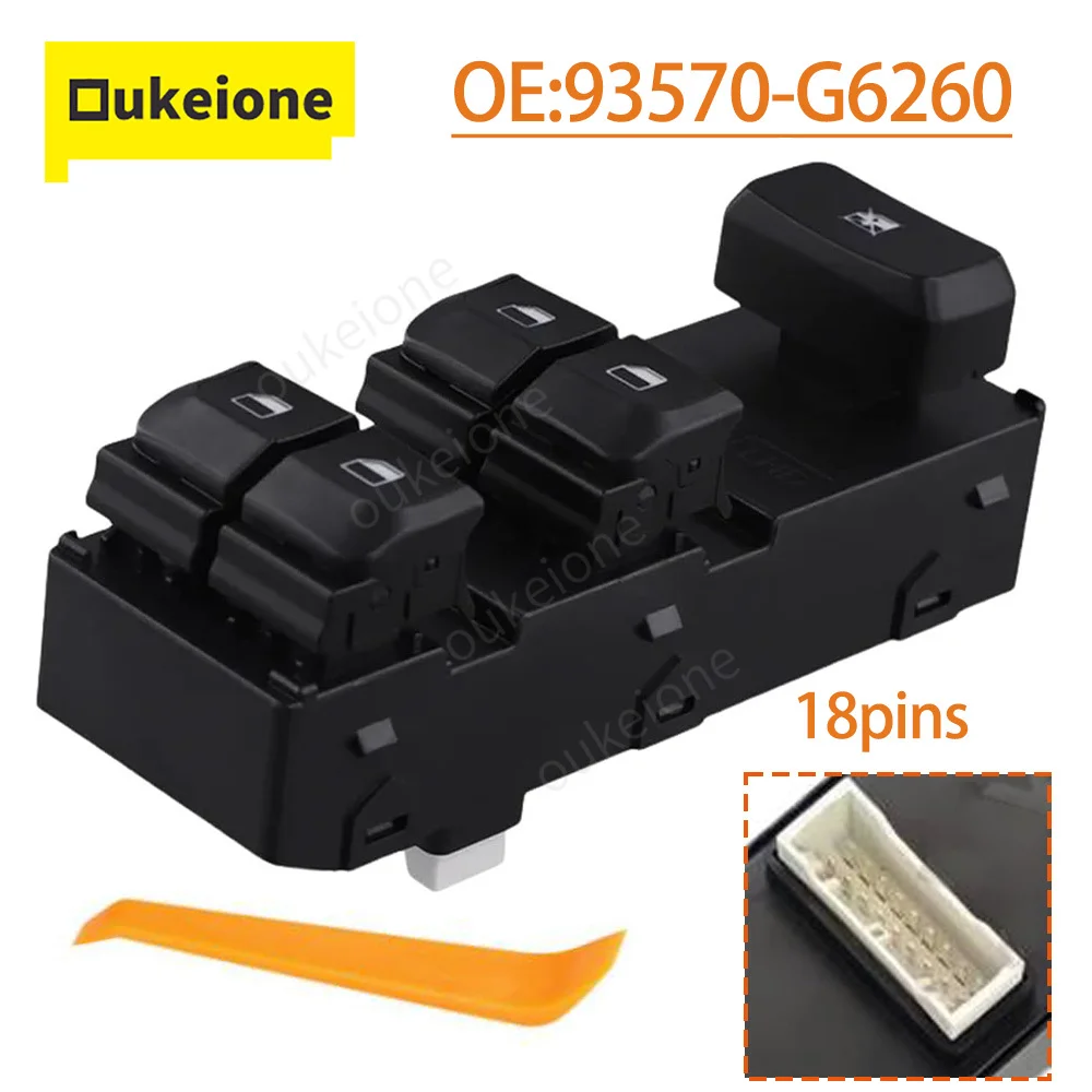 

Для KIA Picanto 2018 2019 2020 2021 2022 2023 93570-G6260 электрический главный переключатель управления стеклоподъемником, кнопка регулятора стекла