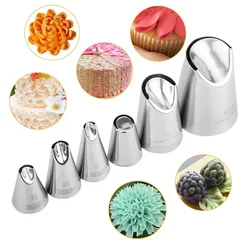 #79#80 #81#401#402#402L Chrysanthemum Pastry Nozzles For Cakes Cream Fondant Piping Tips Tulip Flower Confectionery Nozzle