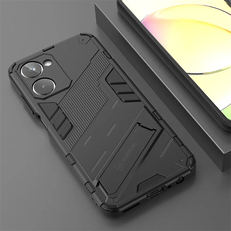 For Realmi 10 Case Anti Shock Kickstand Magnetic Car Holder Armor Phone Case For Oppo Realmy Realme 10 Realme10 4G RMX3630 Cover