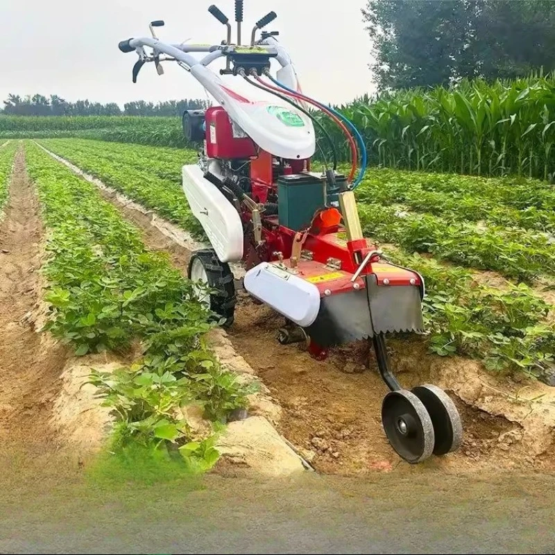 Trencher, small agricultural micro-tiller, pastoral orchard rotary tiller
