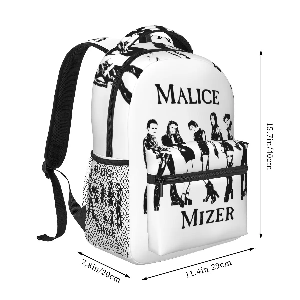 Malice Mizer Sans Logique Album Backpacks Boys Girls Bookbag Students School Bags Cartoon  Rucksack Shoulder Bag Large Capacity