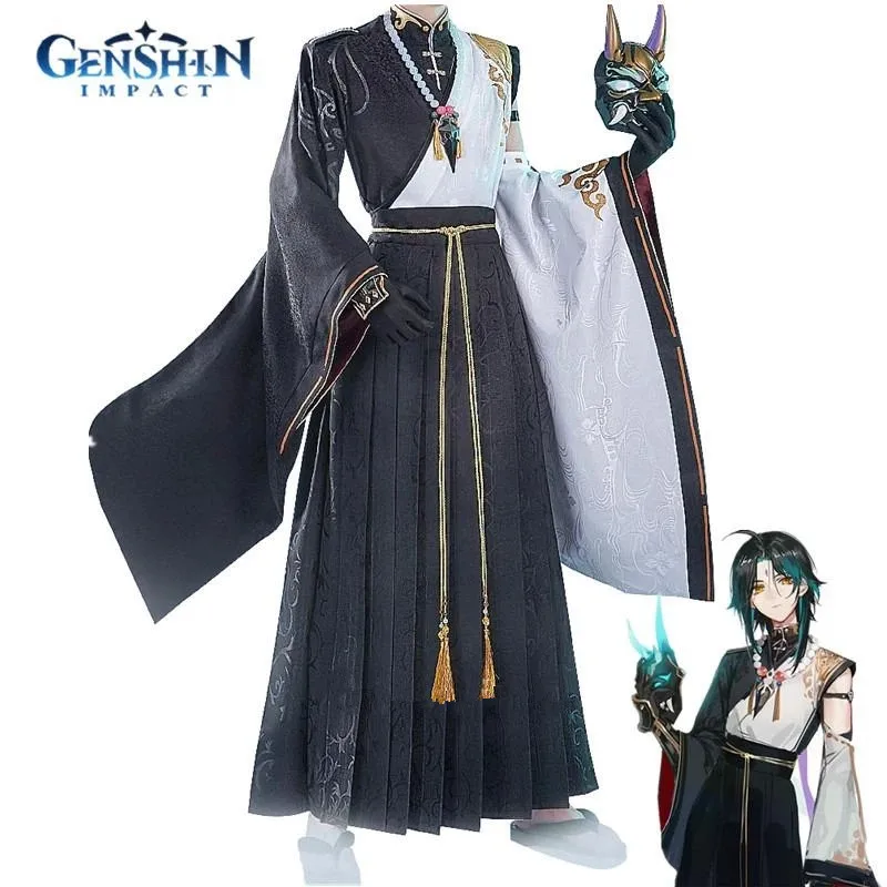 Anime Genshin Impact Project COS Xiao Ancient Costume Game Cosplay Clothing Full Set Mandrill Suitable For Men Role Playing Suit