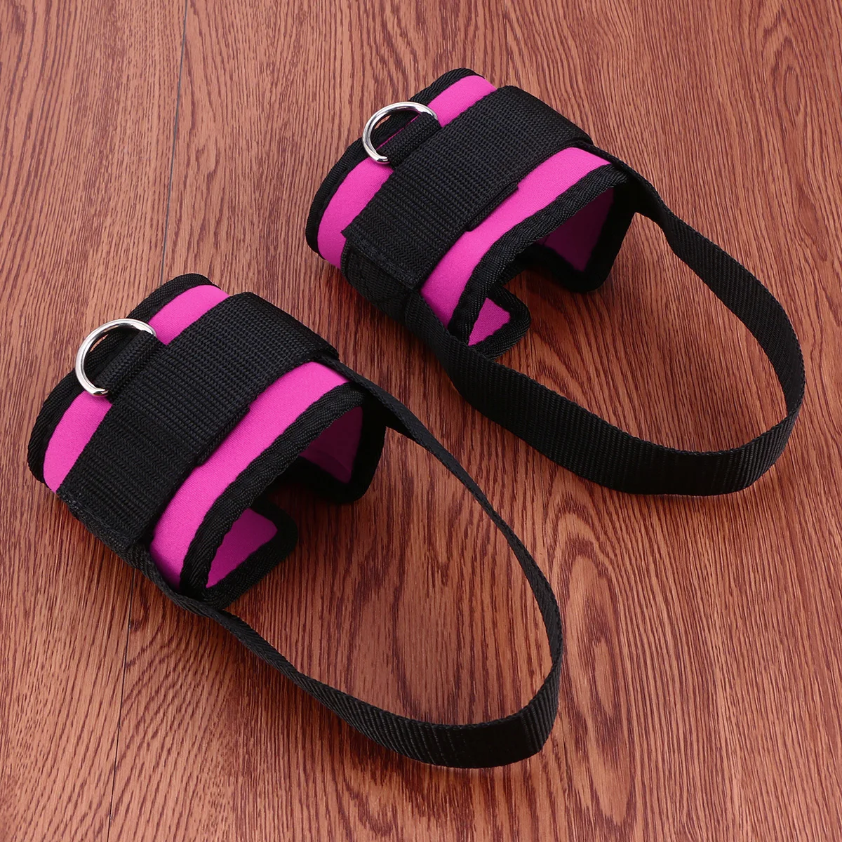 

2pcs Padded D-Ring Ankle Cuffs For Glute Hamstring Activation Leg Curl Hip Abduction Exercises Cable Machine Resistance Trainer