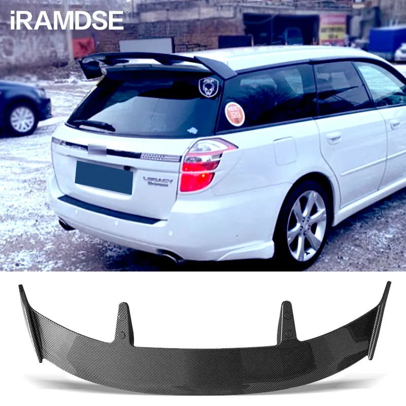 Spoiler for SUBARU LEGACY Wagon Carbon Surface 2006 - 2010 Travel Model ABS Material Rear Trunk Windshield Accessories