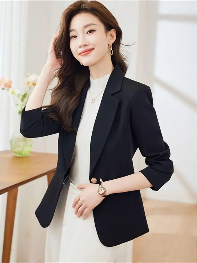 Caramelo cor fino ajuste feminino jaet cintura cinched coreano sle primavera outono nova chegada ort comprimento botão acima