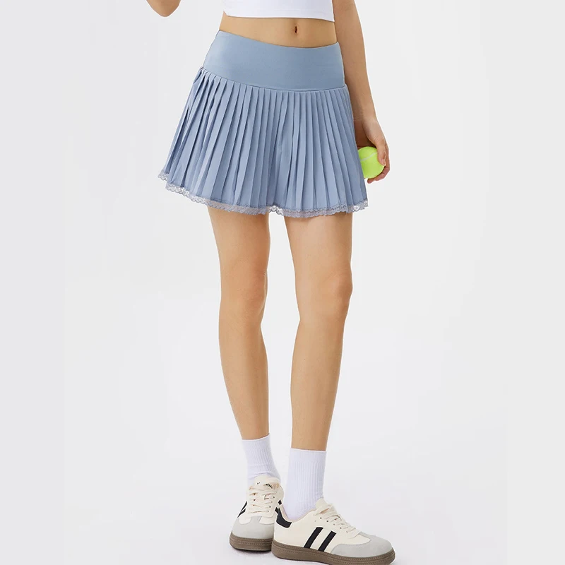 

Летняя теннисная юбка-шорты для женщин, однотонная, для бега на открытом воздухе, с высокой талией, карманами, для спортзала, гольфа, фитнеса, спортивная одежда