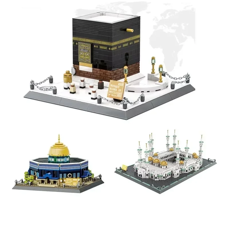 MOC Wange Blocks Architecture MOSQUE KAABA And MECCA Model Building Bricks MOC City House Blocks DIY Educational Toy Adult Gift