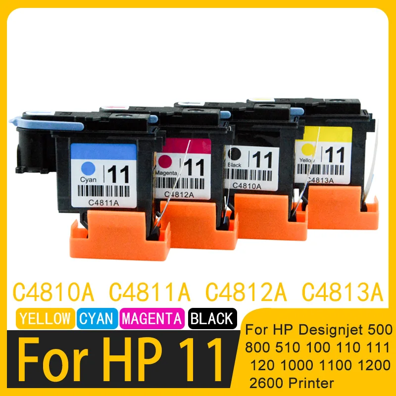 Cabezal de impresión para HP11 hp11, Compatible con Designjet 70, 100, 110, 500, 510, 500PS, C4810A, C4811A, C4812A, C4813A