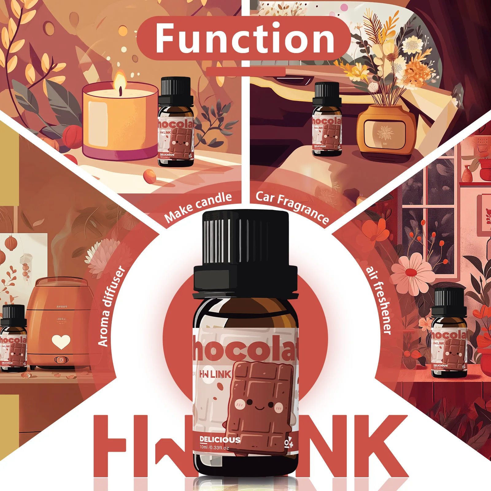 10ml Chocolate Fragrance Oils For Candle Making,Humidifier,Diffusers,Gift and Air Freshener image 2