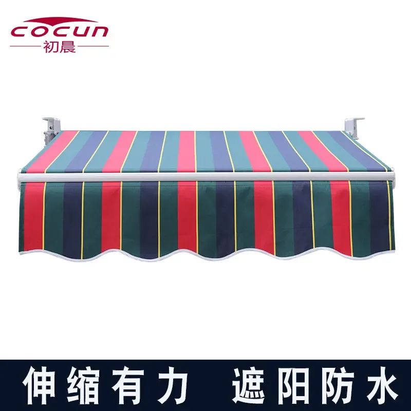 Outdoor awning Telescopic canopy Sun awning Pavement Rain hitch Car shed Hand crank balcony Aluminum alloy folding canopy