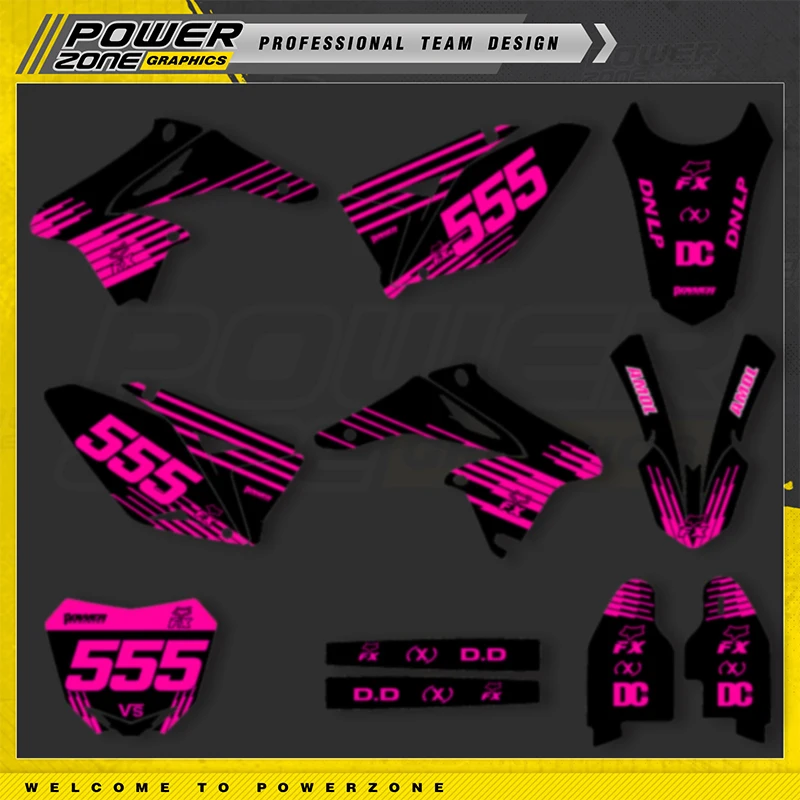 

Наклейки на мотоцикл POWERZONE на заказ для SUZUKI RMZ 250 2010-2018, индивидуальный комплект защиты графического номера 03