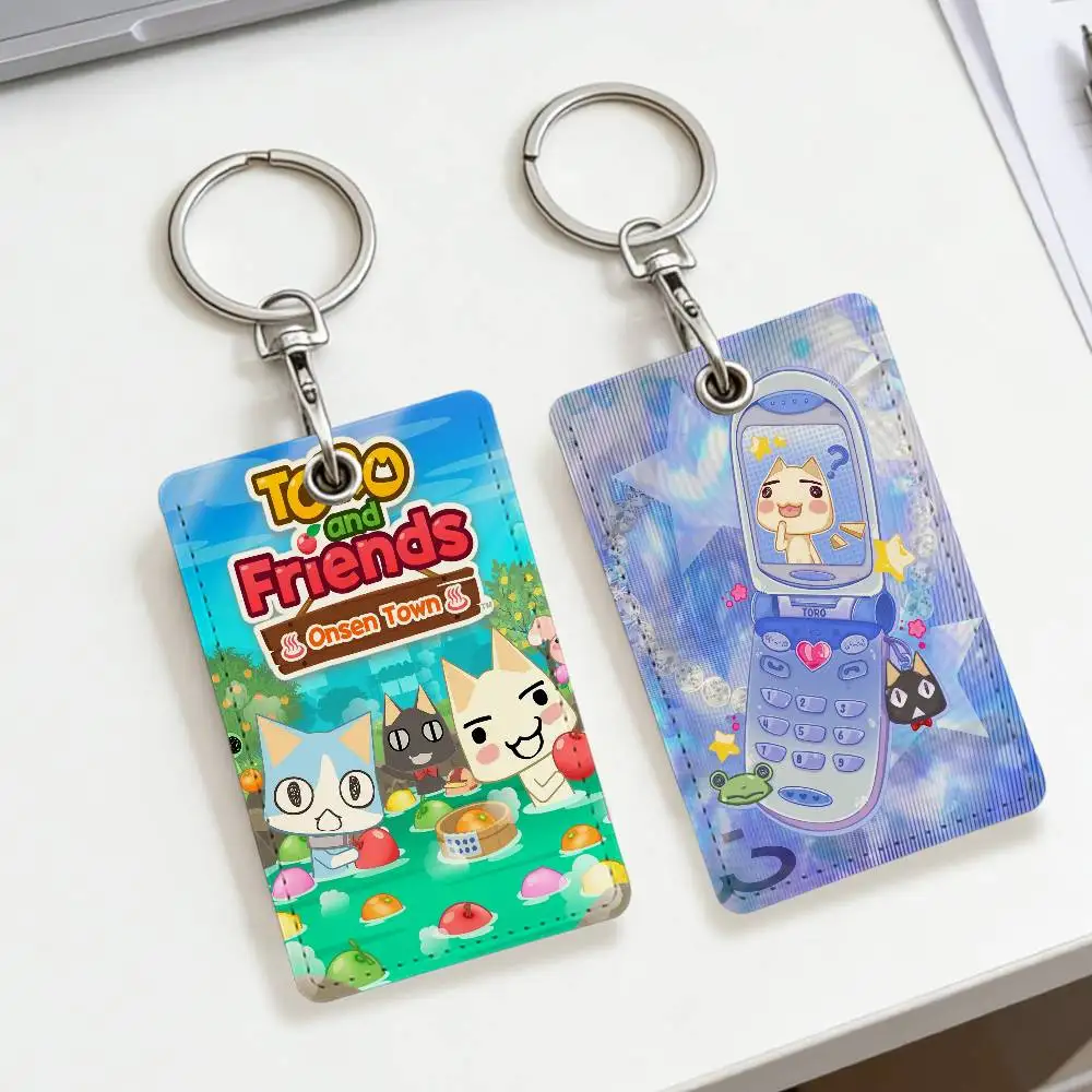 Inoue Toro CUTE Cat Bus house access card protective cover school rectangular keychain PU leather ID Best sellers