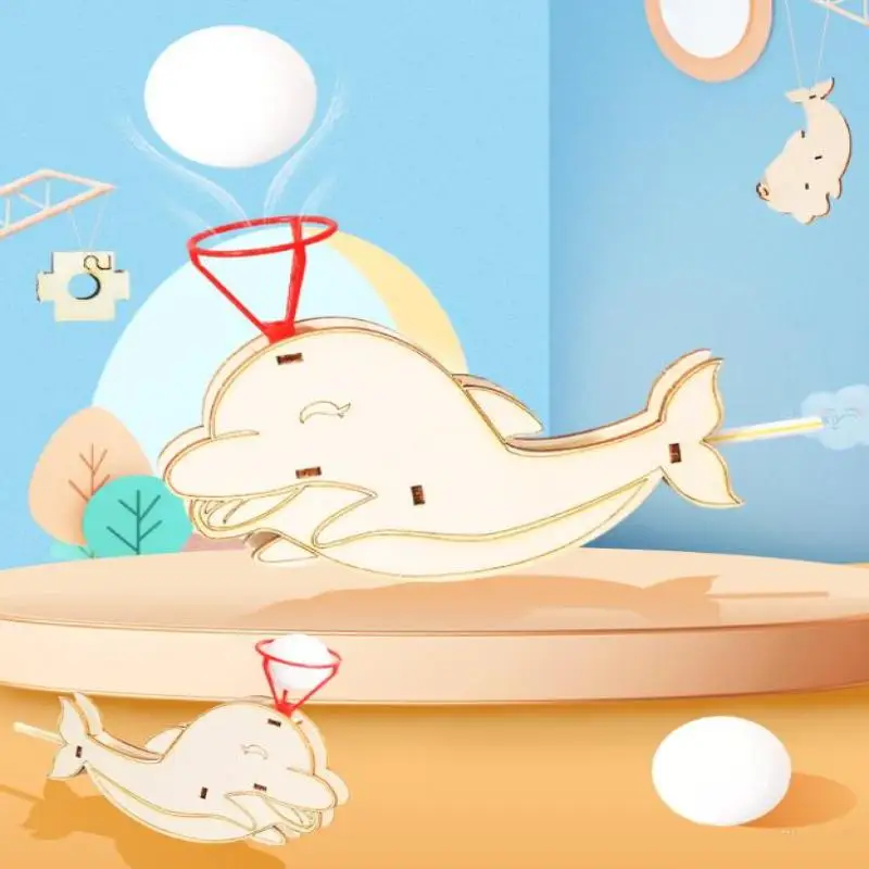 

Воздуходувка для пенопластовых шариков, традиционные деревянные стержни в виде дельфина, игра с выдувным мячом, забавные гаджеты, устройство для упражнений с глубоким дыханием для детей, подарок