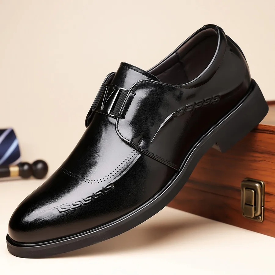 Men's Slip-On Loafers, Round Toe, Microfiber Upper, Dress Shoes for Spring Fall Weddings and Daily Wear