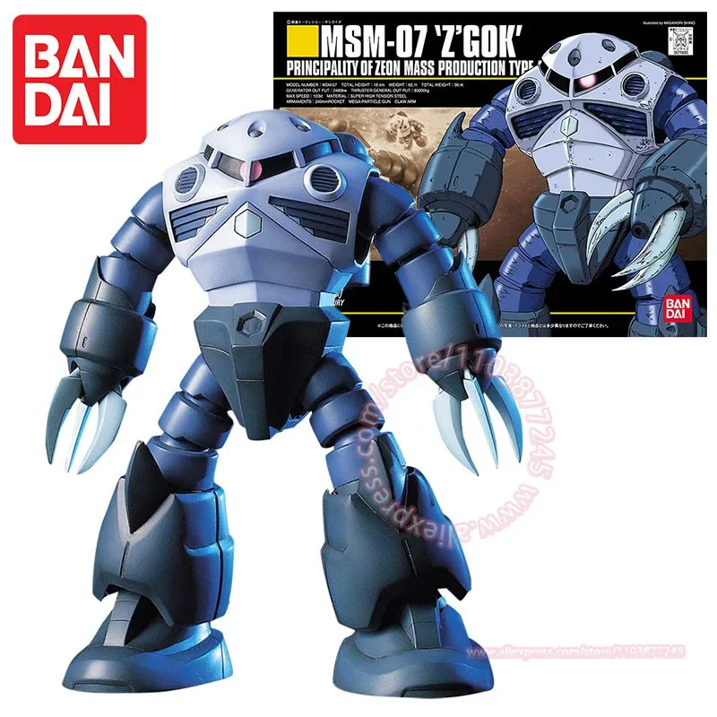 BANDAI HGUC 1/144 MSM-07 Z Gok Mass-produced Hand Model Ornament Decorate Children's Toys Animation Peripherals Movable Figure