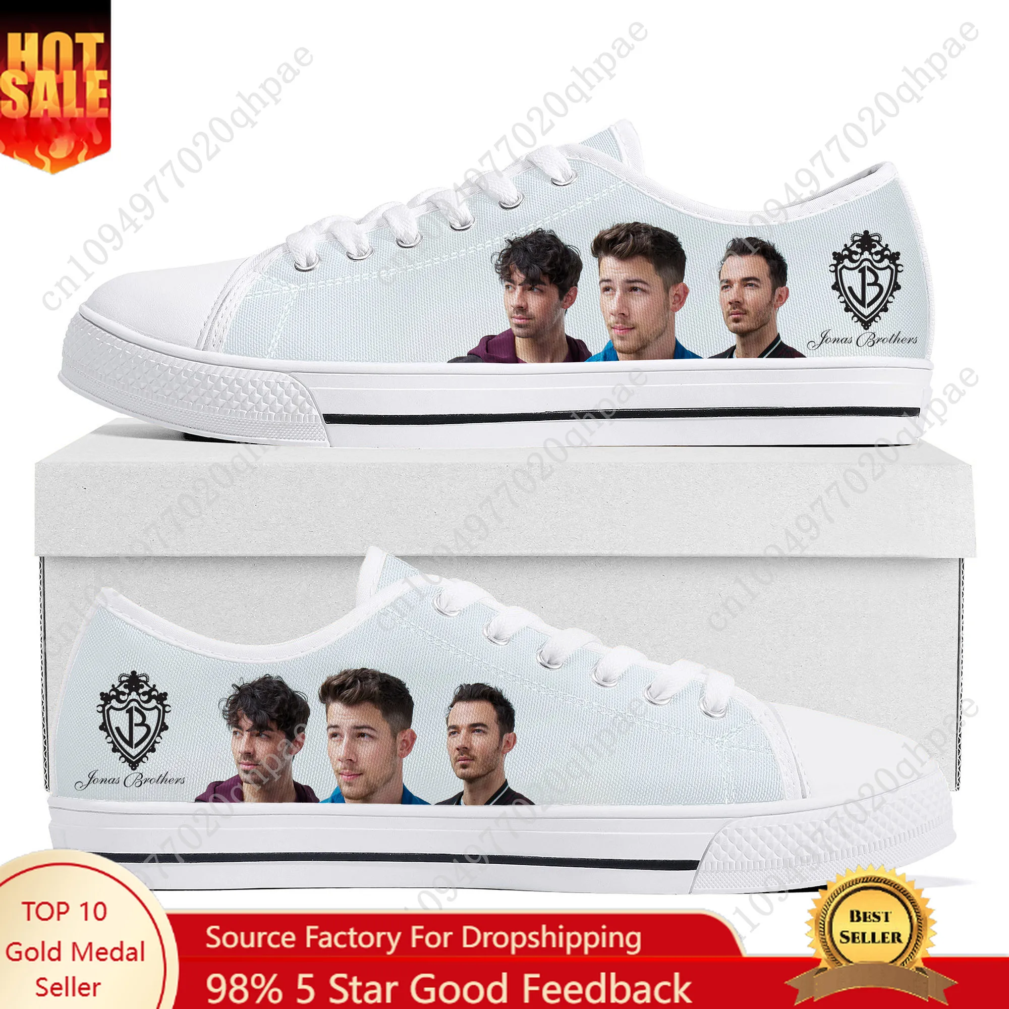 

Низкие кроссовки Jonas Brothers, мужские и женские подростковые парусиновые кроссовки высокого качества с 3D принтом, повседневная обувь для пар, индивидуальная обувь