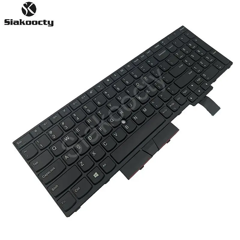 Siakoocty New Original US English Keyboard for Lenovo Thinkpad T570 P51S T580 P52S No Pointing Teclado 01ER582 01ER541 SN20M0793