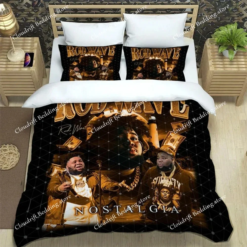 Popular Music Rod Wave Print Bedding Sets Exquisite Bed Supplies Set Duvet Cover Comforter Set Bedding Set Luxury Birthday Gift0