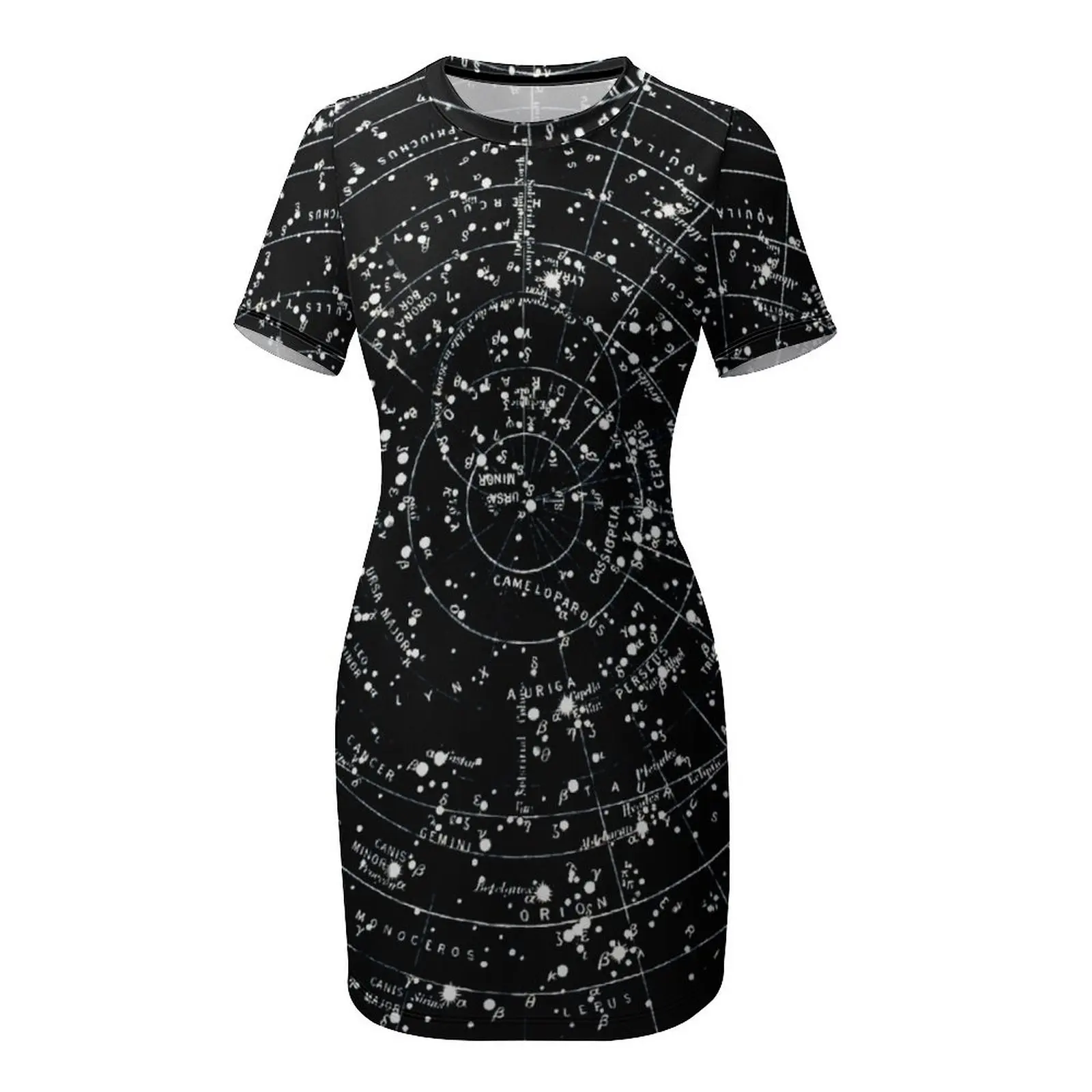 فستان نسائي مثير بحمالات فستان برج الحمل اثني عشر كوكبة (19) فستان بأكمام قصيرة جرافيك عطلة رائعة رسومات فكاهة