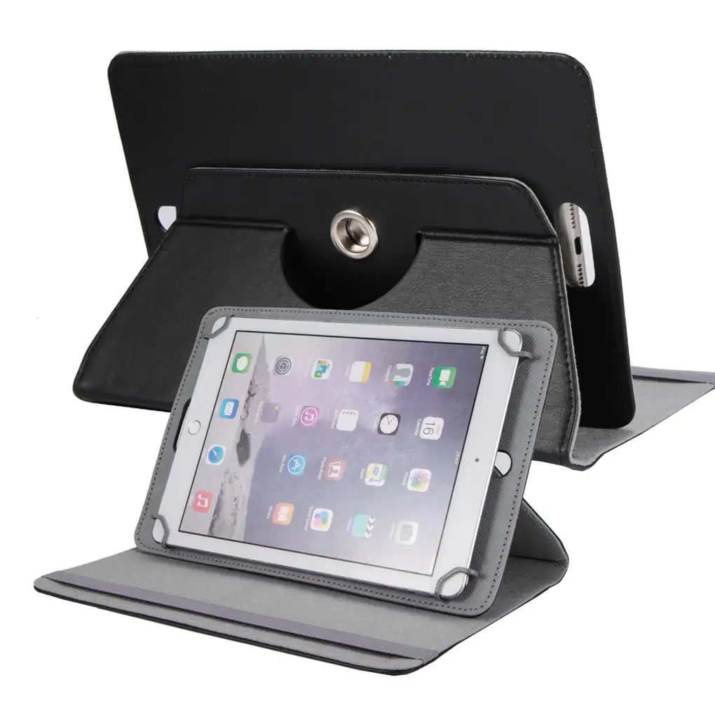 10inch Tablet Case Tablet Leather Cover Four-Corner Hook 360 Degrees Rotating Leather Case