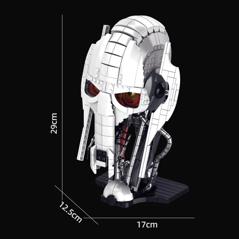 788PCS Idea General Grievous Helmet Building Blocks Bricks,Creative Sad General Mask Decor,Educational Toys Children Adult Gifts