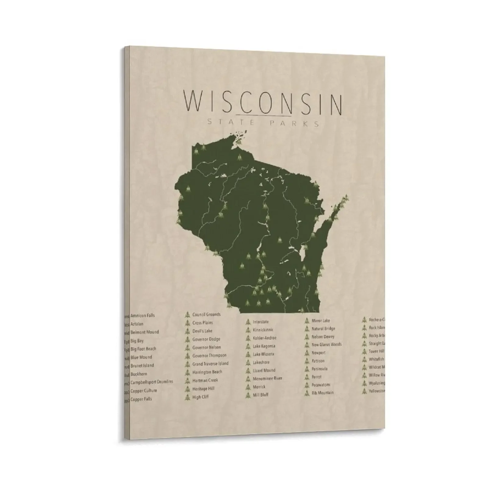 

Wisconsin Parks Canvas Painting home decor Bedroom deco Decoration bedroom
