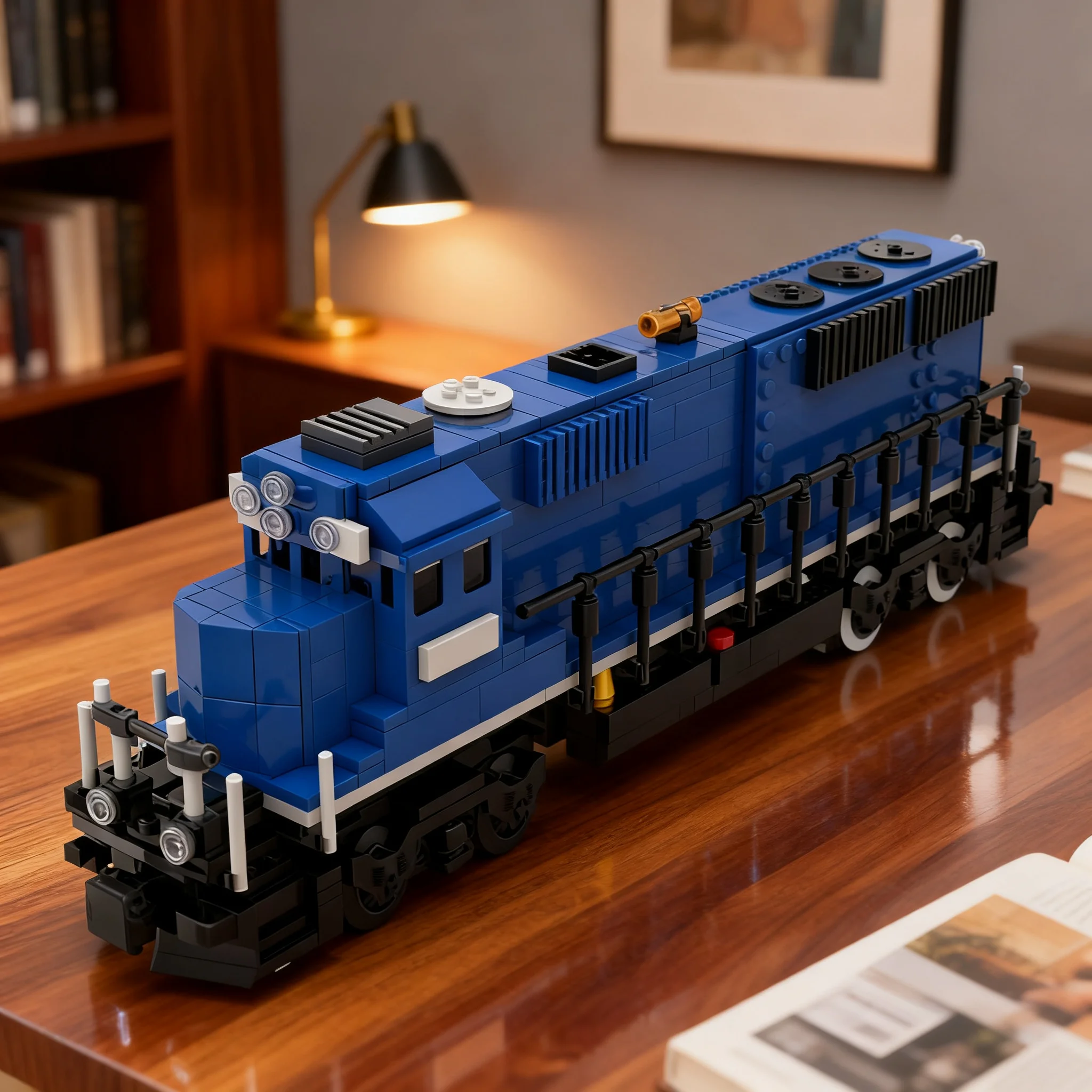 718pcs MOC Conrail SD70 Train Model Building Blocks Creative Education Craft Display 3D Collection Idea Assemble Birthday Brick