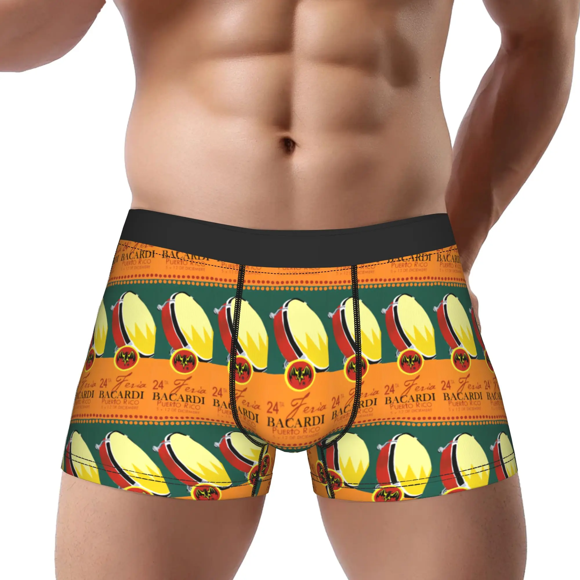 bBacardi 24ta Feria Puerto Rico bBacardi Underpants Homme Panties Ropa interior masculina Pantalones cortos cómodos Calzoncillos tipo bóxer