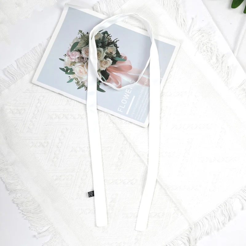 160cm x 2,5cm Langes, schmales Marken-Taschentuch für Damen – Kopftuch, Seidenschal, Wickeltuch, Satin-Halstuch, Bänder, Stirnbänder, Halstuch – Detail 6