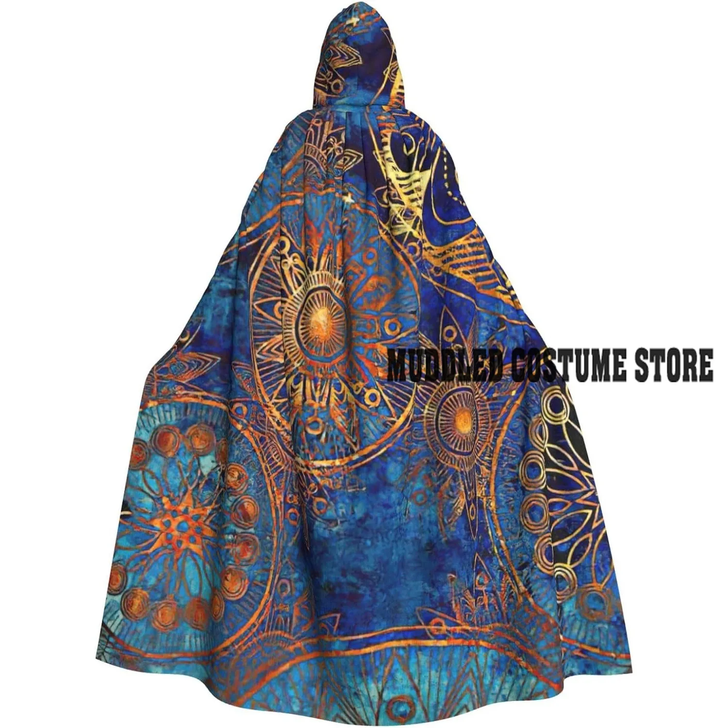 

Накидки унисекс, накидки для взрослых, плащ с капюшоном и принтом звездного неба и мандалы для косплея, карнавальные костюмы на Хэллоуин