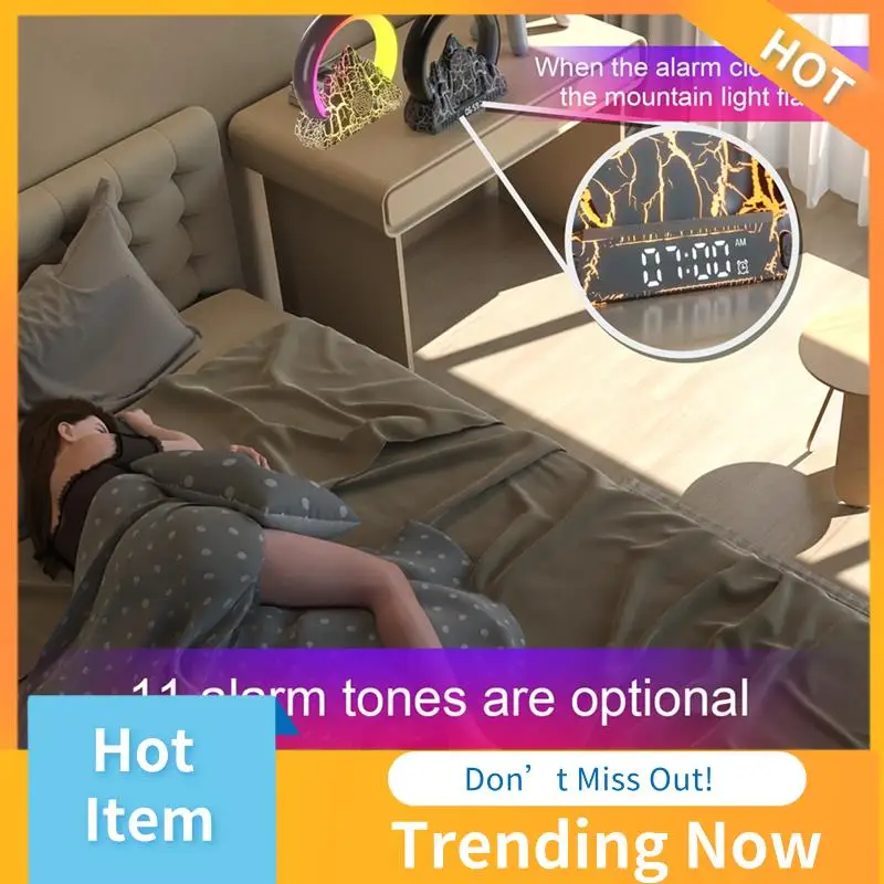 

Table Lamp LED Sunrise Ambient Light With Built-In BT Speaker Alarm Clock Wireless Charging Function Support Tuya App-B Durable