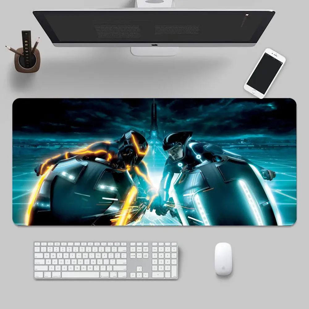 لوحة ماوس Tron Legacy مقاس XXL كبيرة، سطح أملس للألعاب، غير قابل للانزلاق، حصيرة مكتب مريحة