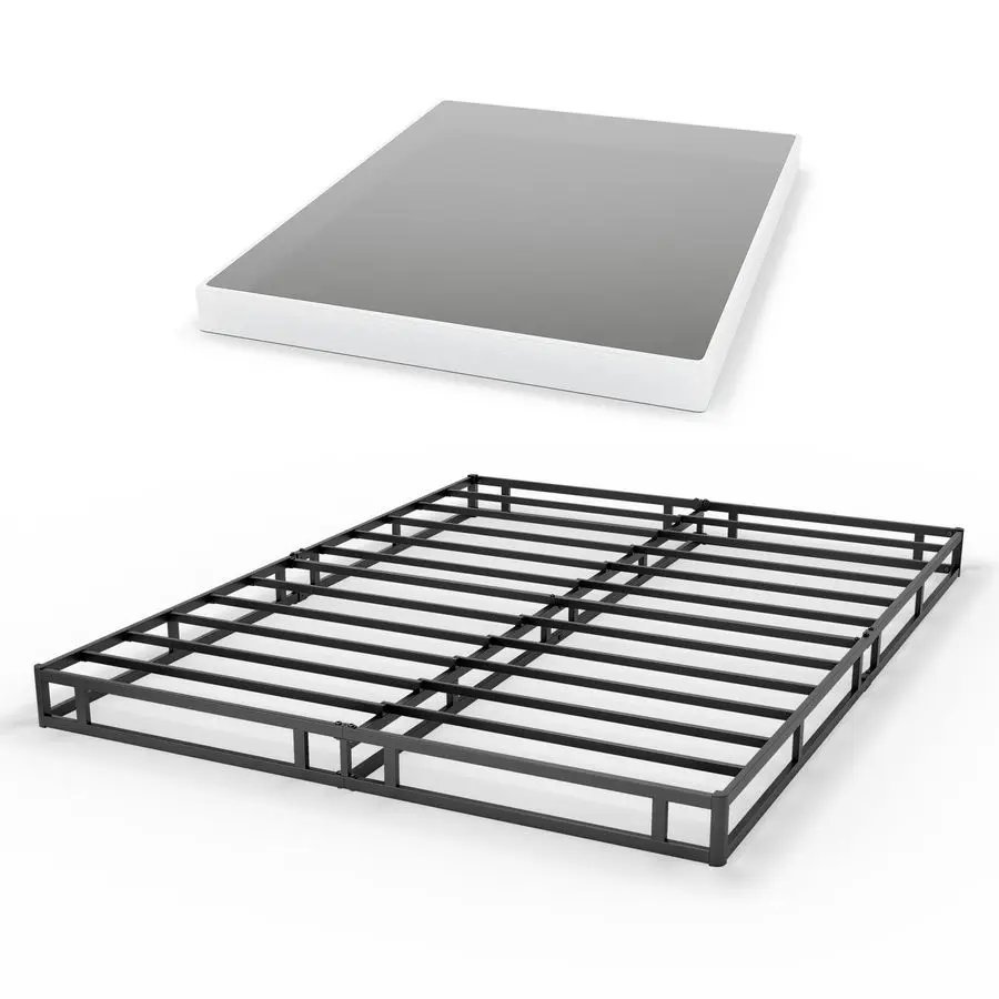

Quick Assembly Smart Box Spring Queen Size, Metal Mattress Foundation, Box Bed Frame Base Cama with Strong Metal Fr Customizable