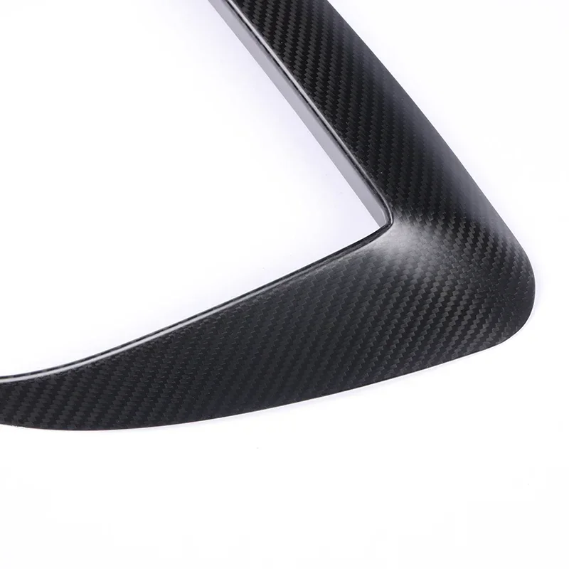 Real Carbon Fiber Front Light Trim for Tesla Model 3 2021-2023 Lamp Blade Cover Decor Sticker 3K 240G Dry Carbon Car Accessories