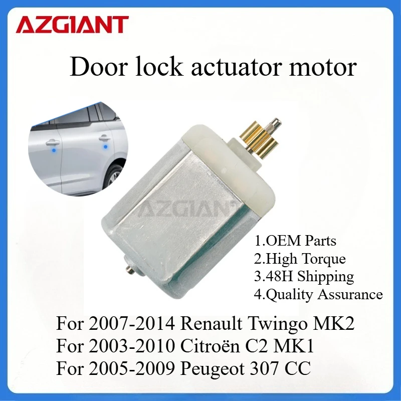 

AZGIANT Car door lock actuator motor for Renault Twingo MK2/Citroën C2 MK1/Peugeot 307 CC New high quality replacement parts OEM