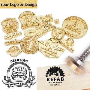 LOGO Kustom Branding Stempel Besi Kue Kayu Kulit M8 Segel Besi Branding Kuningan Pribadi yang Disesuaikan LOGO Perusahaan Pesta Pernikahan DIY 8 besi branding kayu penjualan terbaik - №
