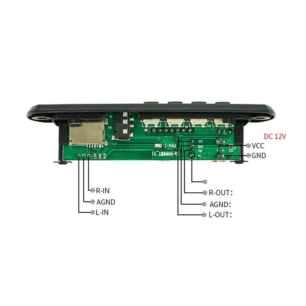 New MP3 WMA Decoder Board5V 12V FM APE FLAC USB TF Car Music Wireless 5.0 MP3 Audio Decoding Board Decoding Module For Car