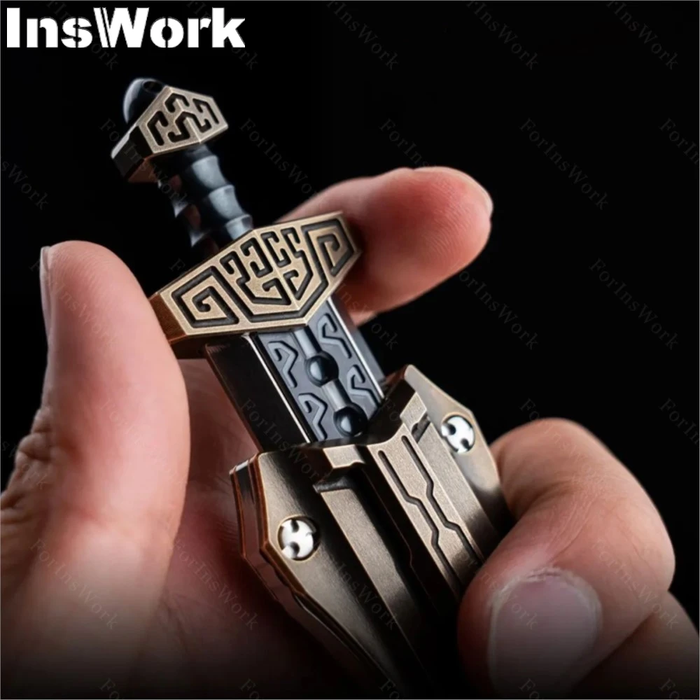 Wanwu Edc Zwaarden Mechanische Magnetische Push Slider Metaal Speelgoed Decompressie Fidget Speelgoed