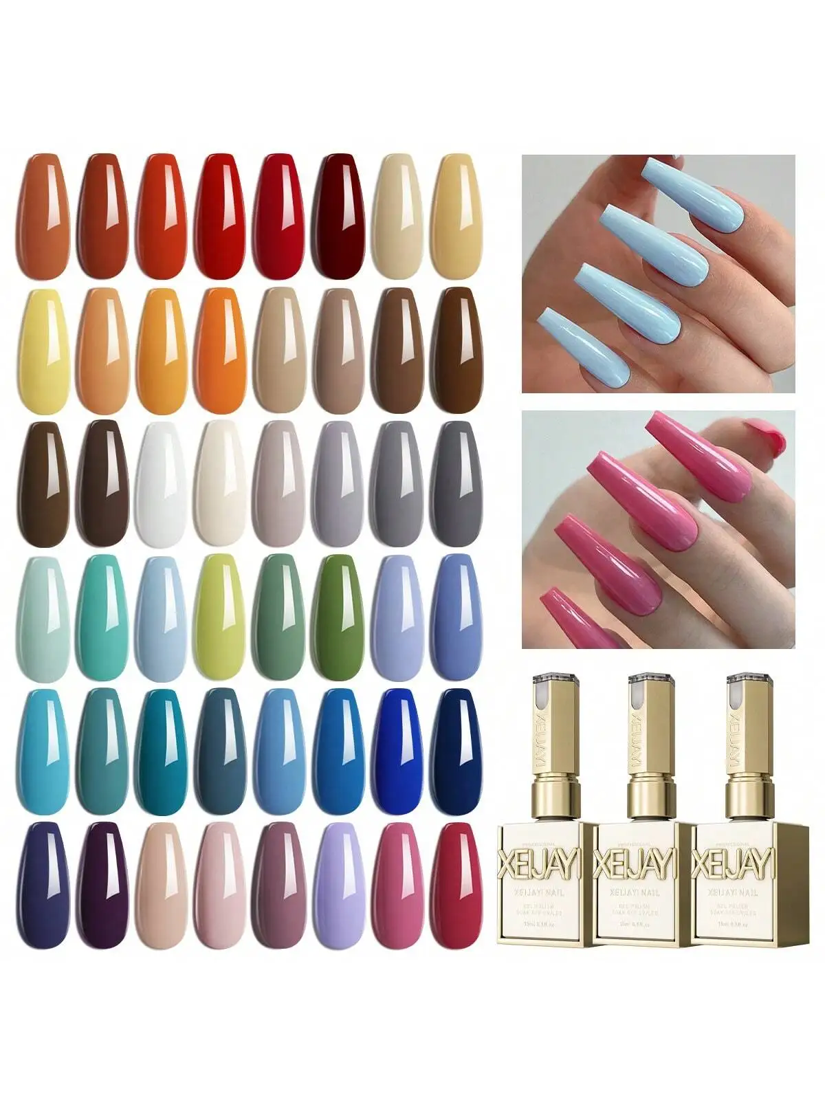 2025 New 6-Color Nail Gel Polish Set – Vibrant Yellow & Orange Shades, Brightening UV/LED Gel Kit for Nail Salons