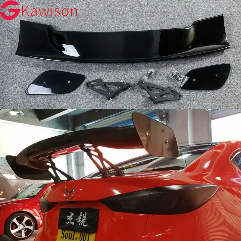 GT style carbon fiber spoiler universal sedan spoiler for Mazda 3 /mazda 6 AXELA Atenza Sedan 2014 - UP