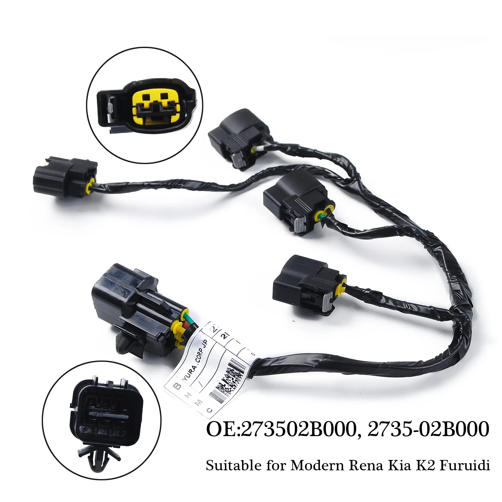

273502B000 Ignition Harness High Voltage Package Coil Cable Compatible with Hyundai Reina Kia K2 Freddy OEM 2735-02B000