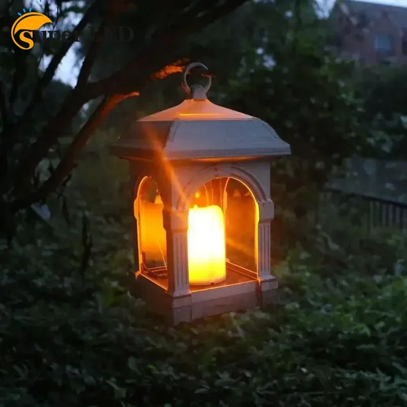

Фонарь Женский на солнечной батарее, ретро освещение для украшения дворца, сада, лампа с аккумулятором