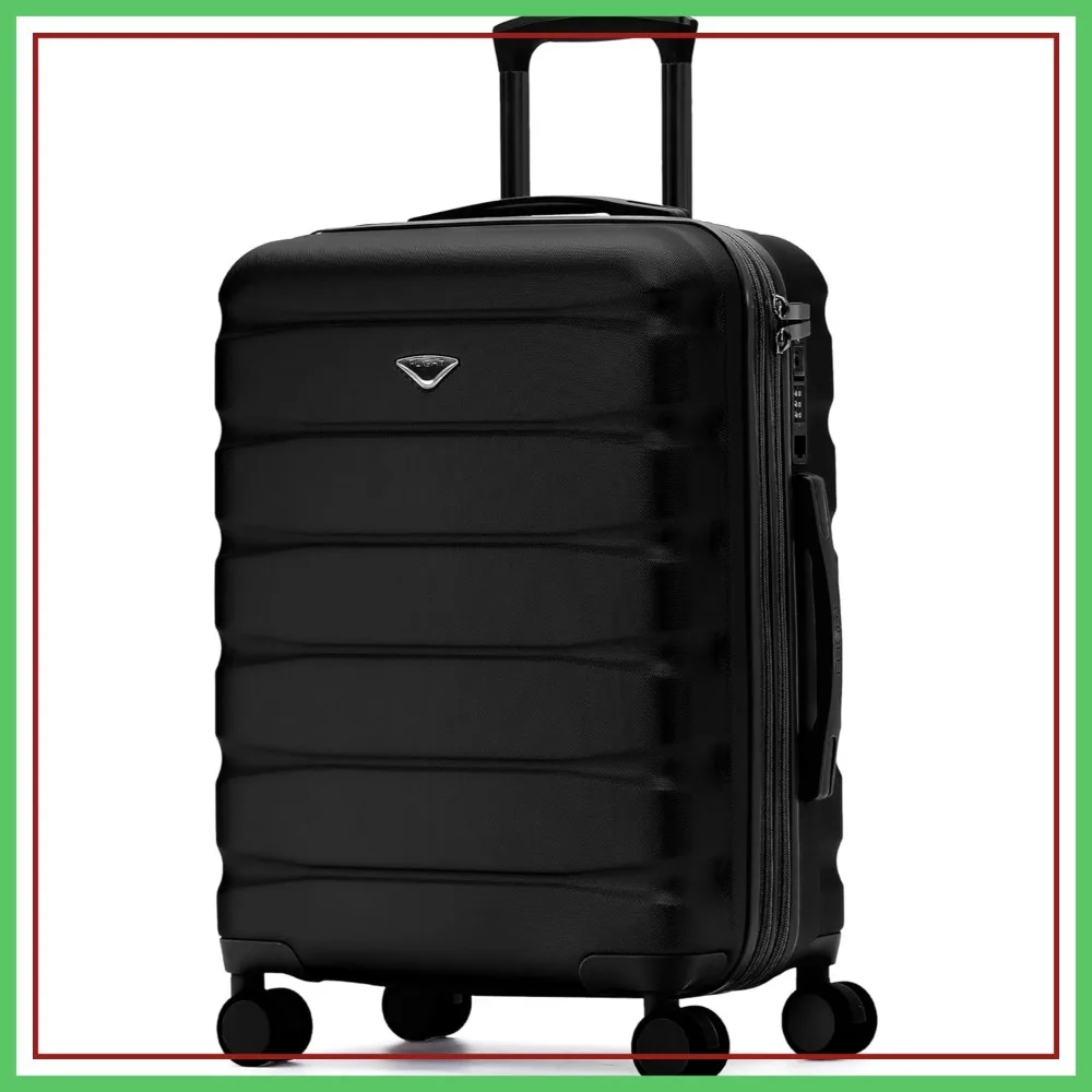 

Expandable Carry On Suitcase 24x16x10 Hardside TSA Lock USB C Lightweight Silent Wheels Overhead Approved Black
