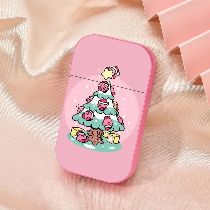 Cute Cartoon Pink flame Lighter Strong Fire Power Inflated Jet Cigar Lighter Outdoor Windproof Lighters Metal Smoking Accessory