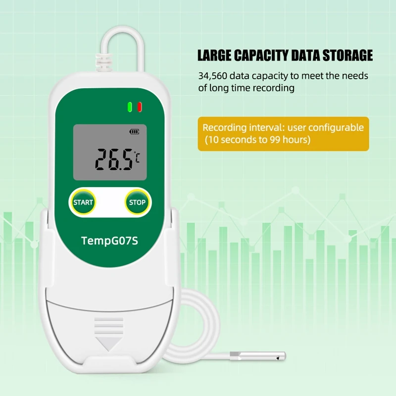USB Temp & Humidity Data Logger นํากลับมาใช้ใหม่ RH TEMP Data Logger Recorder ความชื้นการบันทึกเมตร Tempg07s