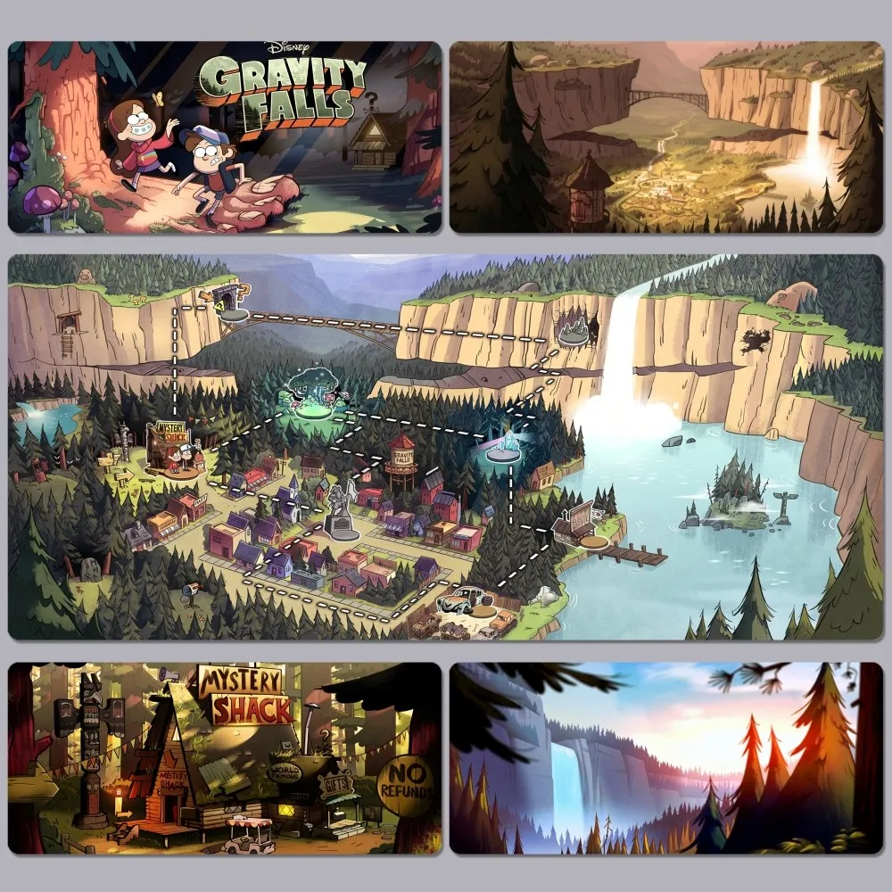 

Gravity-Falls Mousepad 90x40cm Big Keyboard Mat Table Mat Students Gamer Desktop Mousepad Gaming Mouse Pad for PC Mouse Carpet